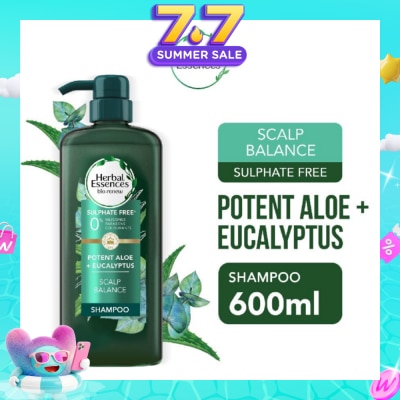 HERBAL ESSENCES - Potent Aloe And Eucalyptus Shampoo (Restores Balance To The Scalp And Makes It Soft And Healthy) 600ml