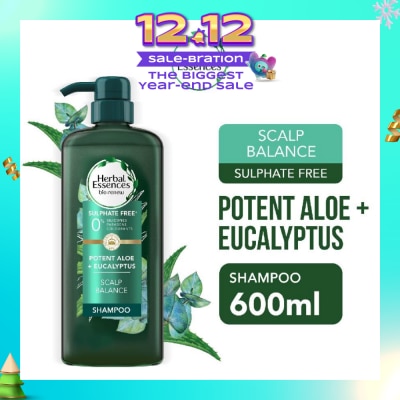 HERBAL ESSENCES Potent Aloe And Eucalyptus Shampoo (Restores Balance To The Scalp And Makes It Soft And Healthy) 600ml