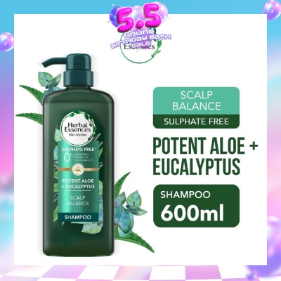 HERBAL ESSENCES - Potent Aloe And Eucalyptus Shampoo (Restores Balance To The Scalp And Makes It Soft And Healthy) 600ml