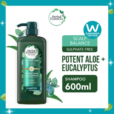 HERBAL ESSENCES Potent Aloe And Eucalyptus Shampoo (Restores Balance To The Scalp And Makes It Soft And Healthy) 600ml image