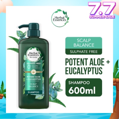 HERBAL ESSENCES Potent Aloe And Eucalyptus Shampoo (Restores Balance To The Scalp And Makes It Soft And Healthy) 600ml
