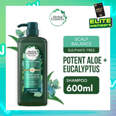 HERBAL ESSENCES Potent Aloe And Eucalyptus Shampoo (Restores Balance To The Scalp And Makes It Soft And Healthy) 600ml