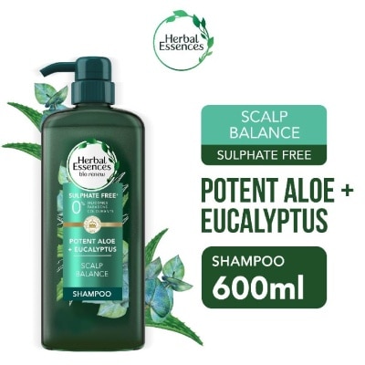 HERBAL ESSENCES Potent Aloe And Eucalyptus Shampoo (Restores Balance To The Scalp And Makes It Soft And Healthy) 600ml