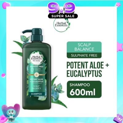 HERBAL ESSENCES - Potent Aloe And Eucalyptus Shampoo (Restores Balance To The Scalp And Makes It Soft And Healthy) 600ml image