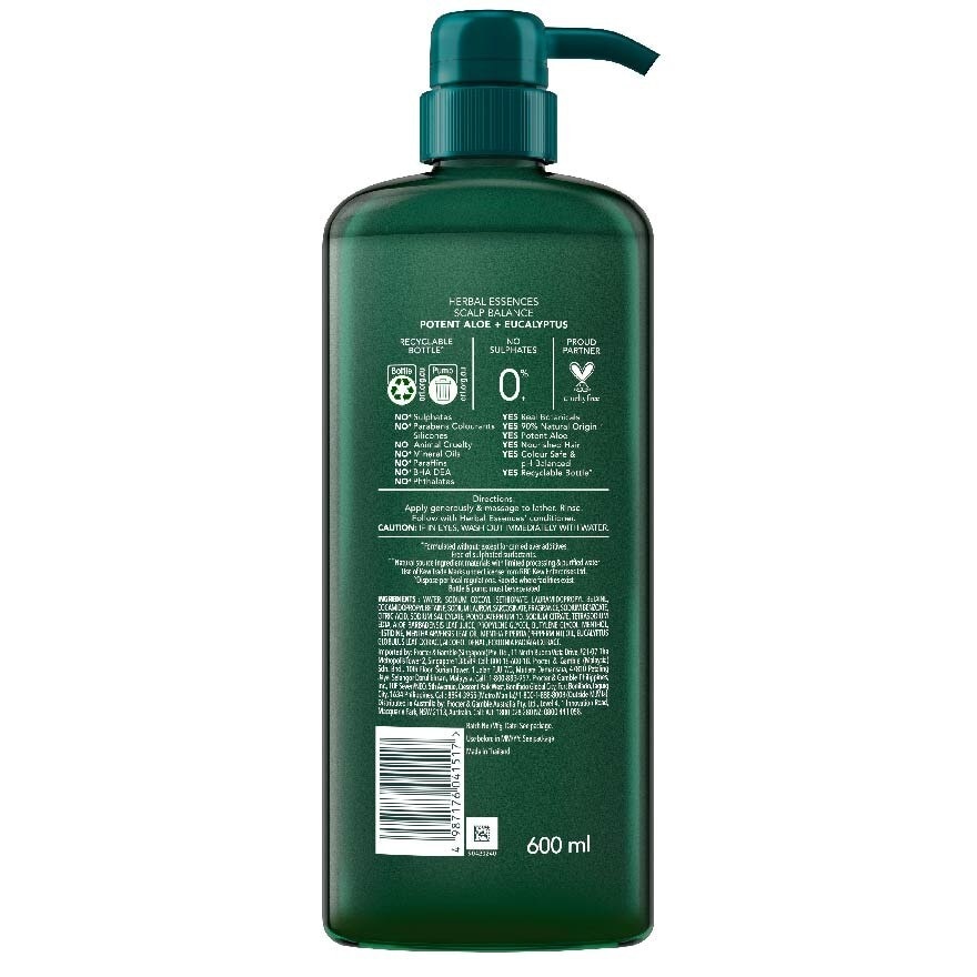 Potent Aloe And Eucalyptus Shampoo (Restores Balance To The Scalp And Makes It Soft And Healthy) 600ml