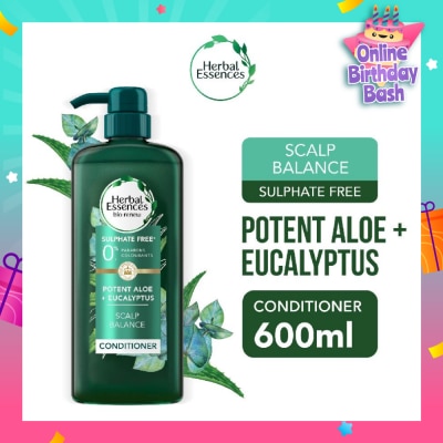HERBAL ESSENCES Potent Aloe And Eucalyptus Conditioner (Restores Balance To The Scalp And Makes It Soft And Healthy) 600ml