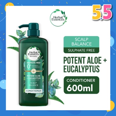 HERBAL ESSENCES Potent Aloe And Eucalyptus Conditioner (Restores Balance To The Scalp And Makes It Soft And Healthy) 600ml