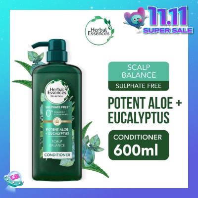 HERBAL ESSENCES Potent Aloe And Eucalyptus Conditioner (Restores Balance To The Scalp And Makes It Soft And Healthy) 600ml
