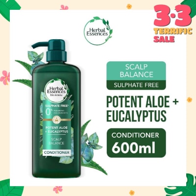 HERBAL ESSENCES Potent Aloe And Eucalyptus Conditioner (Restores Balance To The Scalp And Makes It Soft And Healthy) 600ml