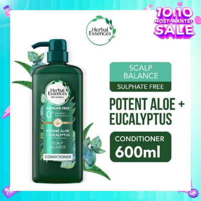 HERBAL ESSENCES Potent Aloe And Eucalyptus Conditioner (Restores Balance To The Scalp And Makes It Soft And Healthy) 600ml