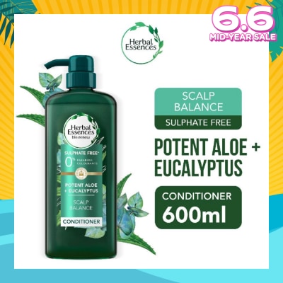 HERBAL ESSENCES Potent Aloe And Eucalyptus Conditioner (Restores Balance To The Scalp And Makes It Soft And Healthy) 600ml
