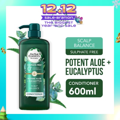 HERBAL ESSENCES Potent Aloe And Eucalyptus Conditioner (Restores Balance To The Scalp And Makes It Soft And Healthy) 600ml