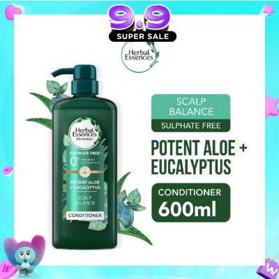 HERBAL ESSENCES - Potent Aloe And Eucalyptus Conditioner (Restores Balance To The Scalp And Makes It Soft And Healthy) 600ml image