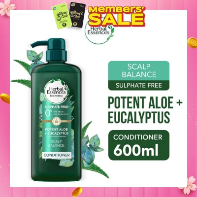 HERBAL ESSENCES Potent Aloe And Eucalyptus Conditioner (Restores Balance To The Scalp And Makes It Soft And Healthy) 600ml