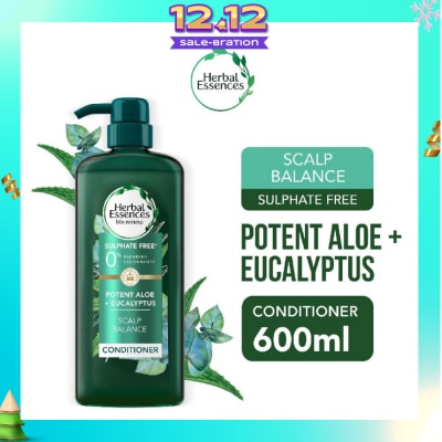 HERBAL ESSENCES Potent Aloe And Eucalyptus Conditioner (Restores Balance To The Scalp And Makes It Soft And Healthy) 600ml