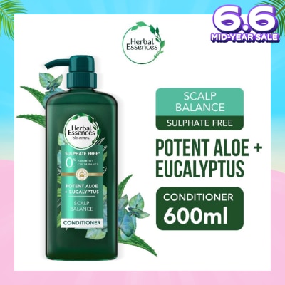HERBAL ESSENCES Potent Aloe And Eucalyptus Conditioner (Restores Balance To The Scalp And Makes It Soft And Healthy) 600ml