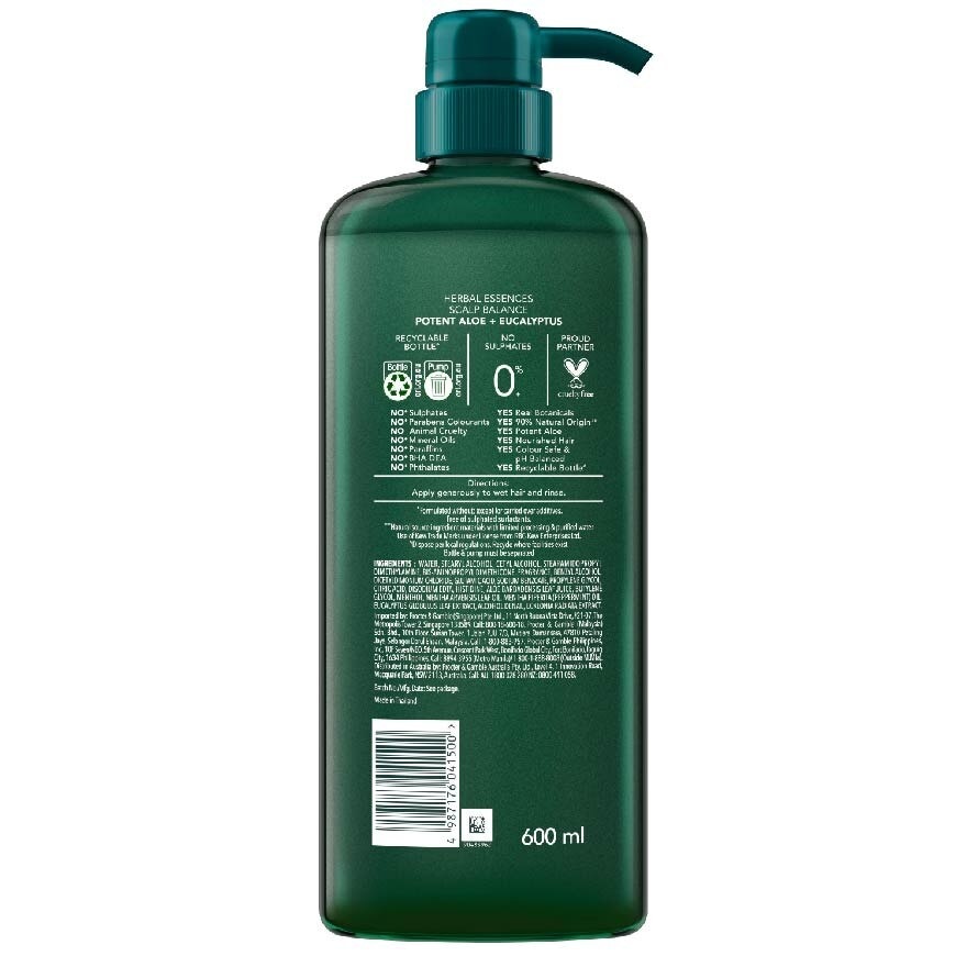 Potent Aloe And Eucalyptus Conditioner (Restores Balance To The Scalp And Makes It Soft And Healthy) 600ml