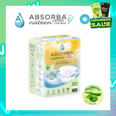 ABSORBA Nateen Super Clothair Adult Diaper (Large) 10s