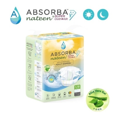 ABSORBA Nateen Super Clothair Adult Diaper (Large) 10s