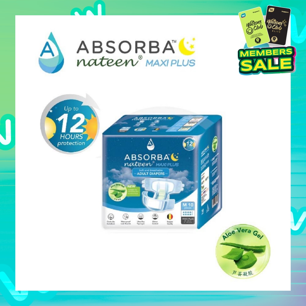 Nateen Maxi Plus Adult Diaper (Medium) 10s