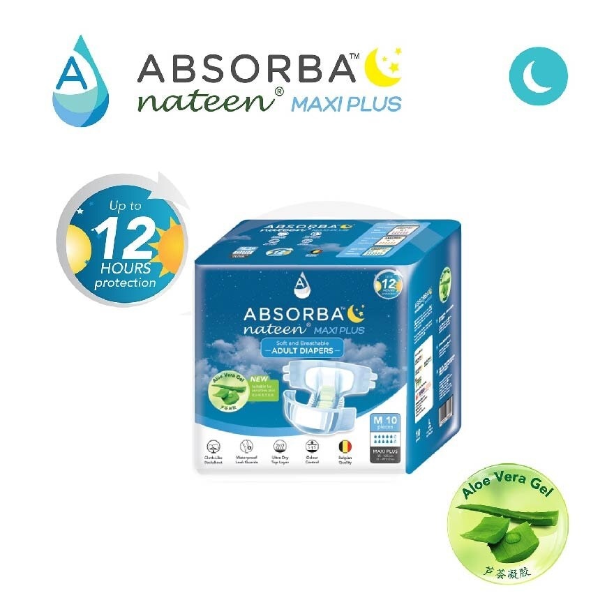 Nateen Maxi Plus Adult Diaper (Medium) 10s