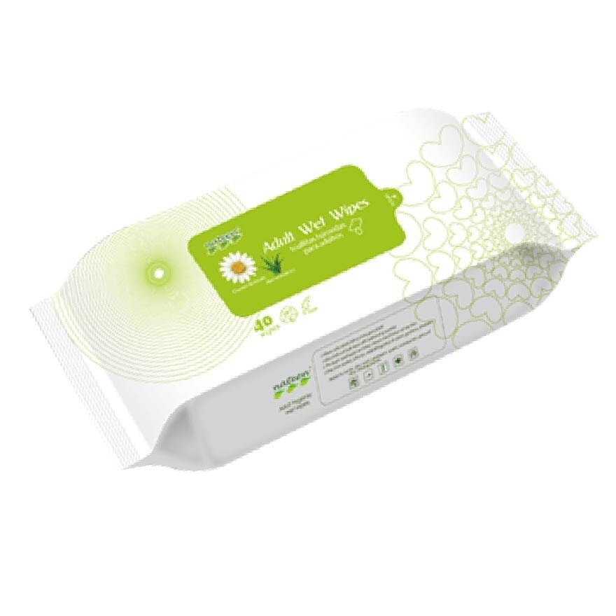 Nateen Adult Wipes With Aloe Vera (Single Lid) 40s