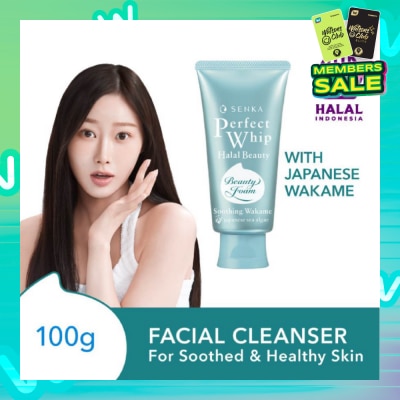 SENKA Perfect Whip Halal Beauty Soothing Wakame Facial Cleanser 100g