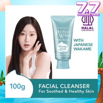 SENKA Perfect Whip Halal Beauty Soothing Wakame Facial Cleanser 100g