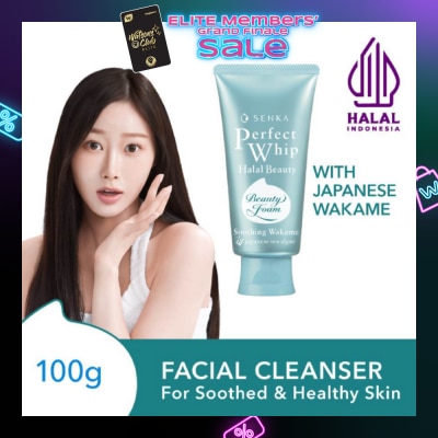 SENKA Perfect Whip Halal Beauty Soothing Wakame Facial Cleanser 100g