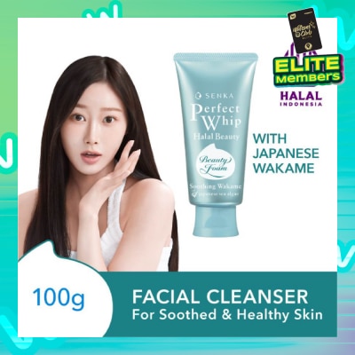 SENKA Perfect Whip Halal Beauty Soothing Wakame Facial Cleanser 100g