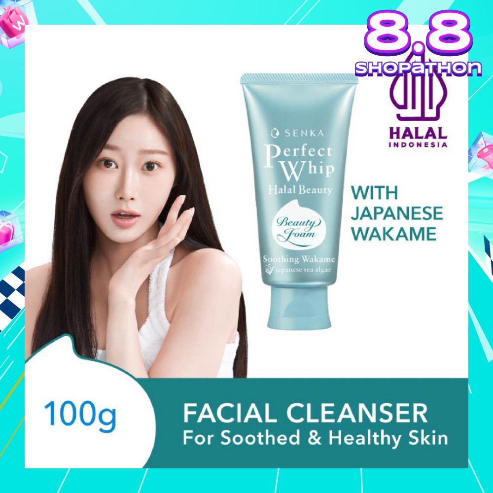 Perfect Whip Halal Beauty Soothing Wakame Facial Cleanser 100g