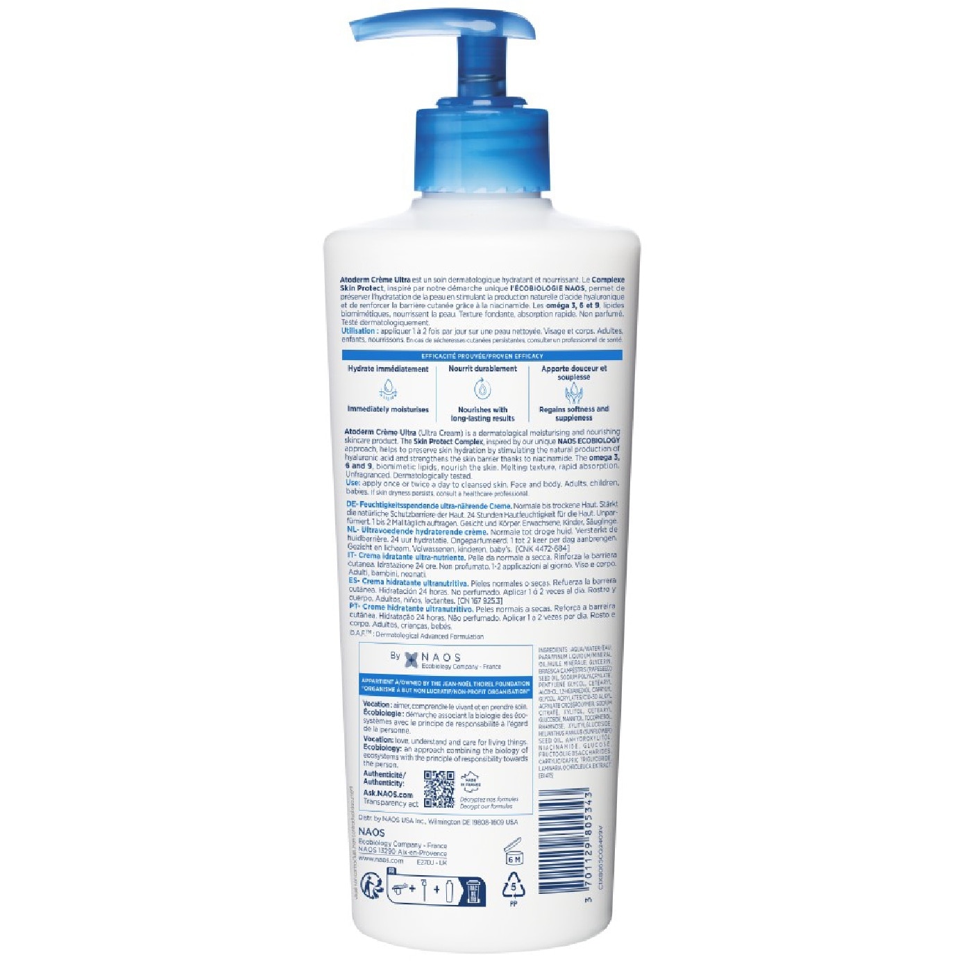 Atoderm Crème Ultra-Nourishing and Moisturising Cream 500ml