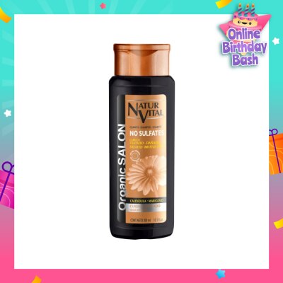 NATURVITAL Oranic Salon No Sulfate Delicate Care Shampoo (Suitable For Dry & Damaged Hair & Sensitive Scalps) 300ml