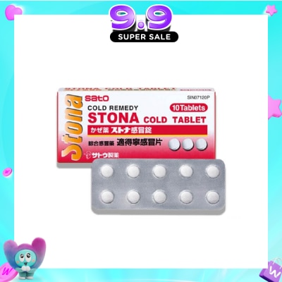 SATO - Stona Cold Tablets (Relief Of Headache, Minor Muscular Aches, Pains And Fever Due To Cold Or Flu) 10s image