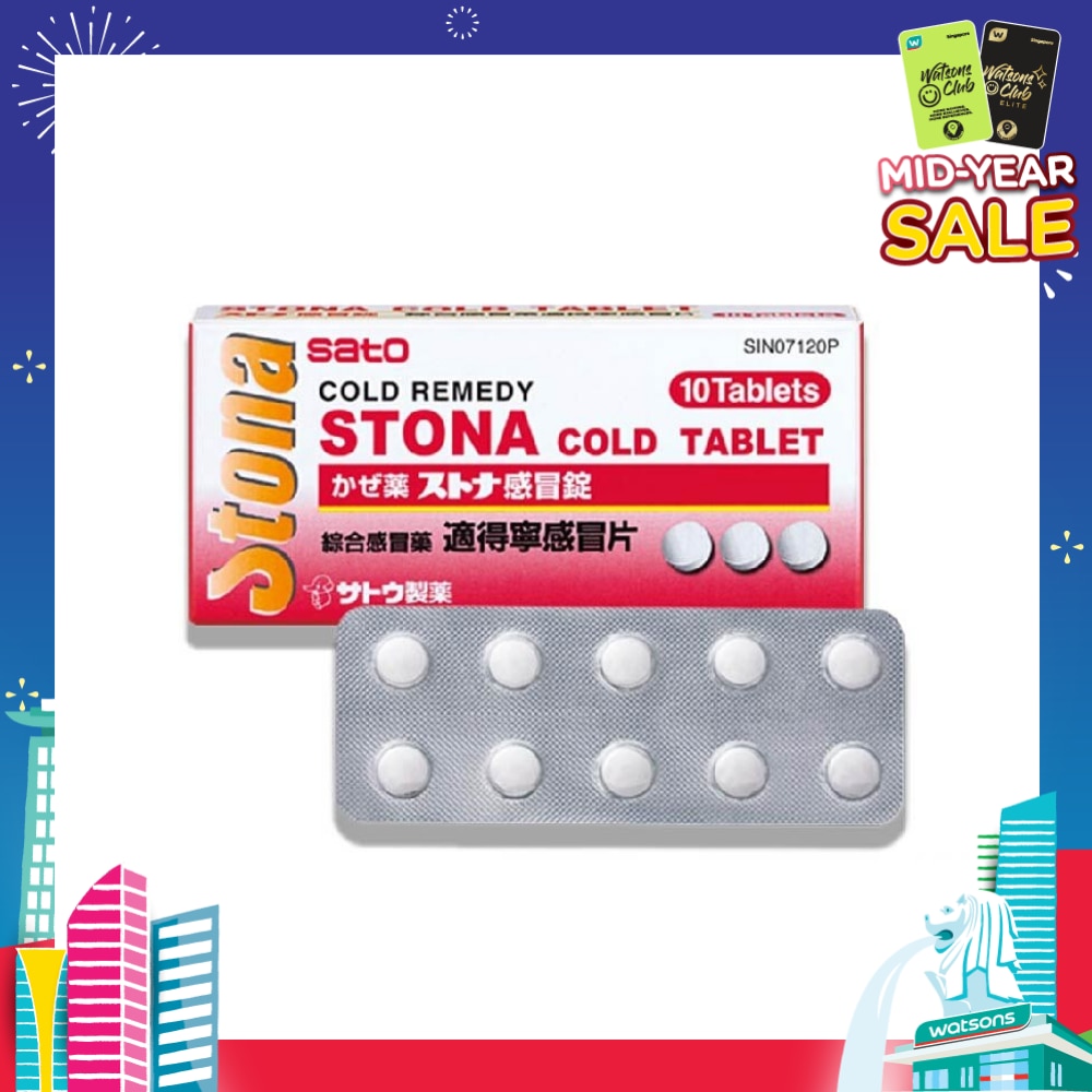 Stona Cold Tablets (Relief Of Headache, Minor Muscular Aches, Pains And Fever Due To Cold Or Flu) 10s
