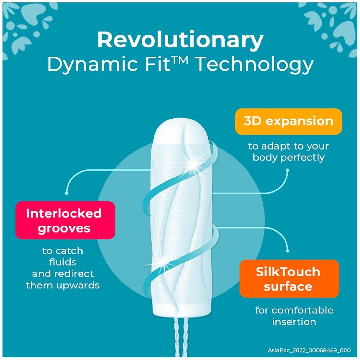 Procomfort Super Tampons Silktouch With Dynamicfit Technology (For Average Flow Days + Environmental-Friendly + No Additional Applicator) 32s