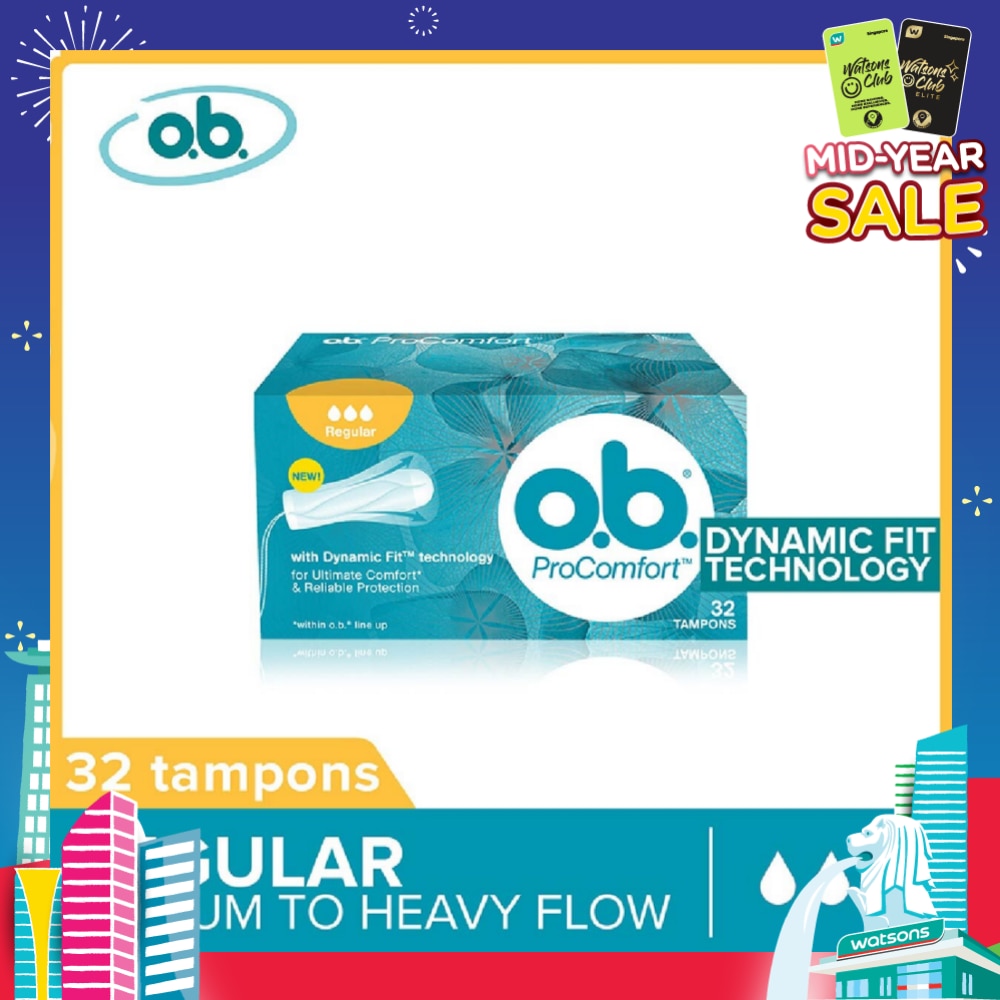 Procomfort Super Tampons Silktouch With Dynamicfit Technology (For Average Flow Days + Environmental-Friendly + No Additional Applicator) 32s
