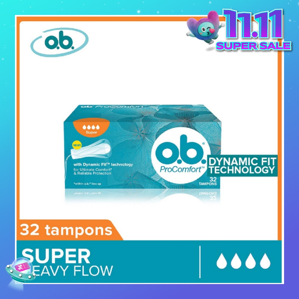 Procomfort Tampons Super (For Heavy Flow Days Environmental-Friendly With No Additional Applicator) 32s