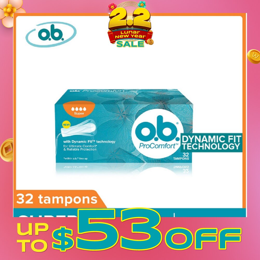 Procomfort Tampons Super (For Heavy Flow Days Environmental-Friendly With No Additional Applicator) 32s