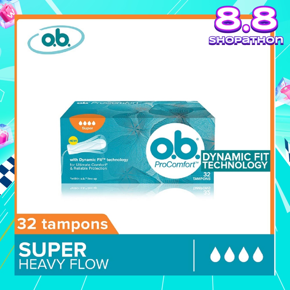 Procomfort Tampons Super (For Heavy Flow Days Environmental-Friendly With No Additional Applicator) 32s