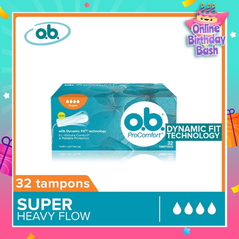 Procomfort Tampons Super (For Heavy Flow Days Environmental-Friendly With No Additional Applicator) 32s