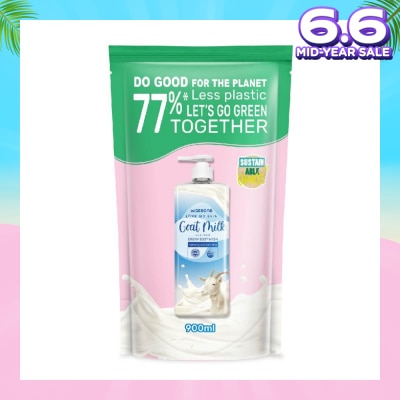 WATSONS Goat Milk Scented Cream Body Wash Refill Pack (Softening & Moisturising, Dermatologically Tested) 900ml