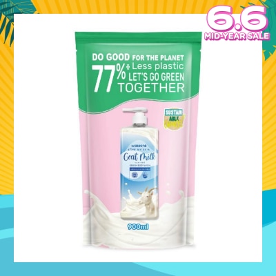 WATSONS Goat Milk Scented Cream Body Wash Refill Pack (Softening & Moisturising, Dermatologically Tested) 900ml