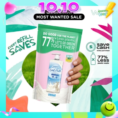 WATSONS Goat Milk Scented Cream Body Wash Refill Pack (Softening & Moisturising, Dermatologically Tested) 900ml image