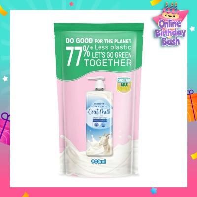 WATSONS Goat Milk Scented Cream Body Wash Refill Pack (Softening & Moisturising, Dermatologically Tested) 900ml