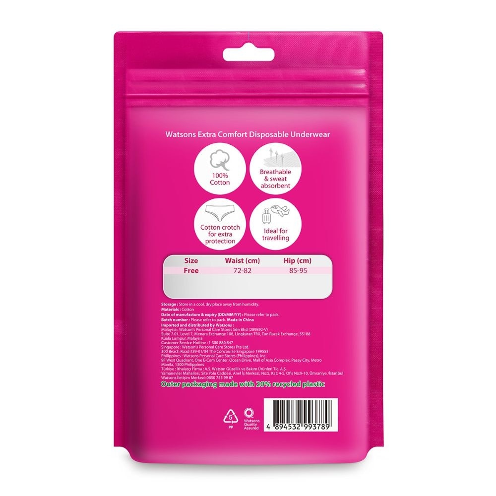 Extra Comfort Disposable Underwear for Ladies Free Size (Cotton, Dermatologically Tested) 5s