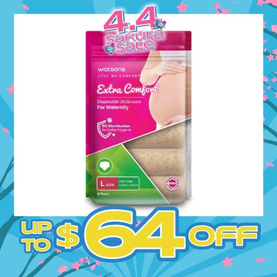 WATSONS - Extra Comfort Disposable Maternity Underwear for Ladies Size L (Cotton, Dermatologically Tested) 5s