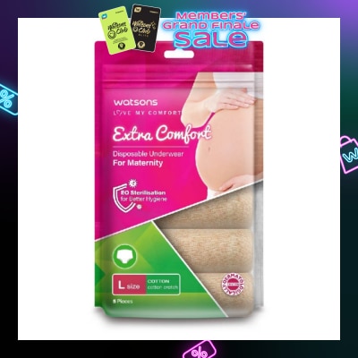 WATSONS Extra Comfort Disposable Maternity Underwear for Ladies Size L (Cotton, Dermatologically Tested) 5s