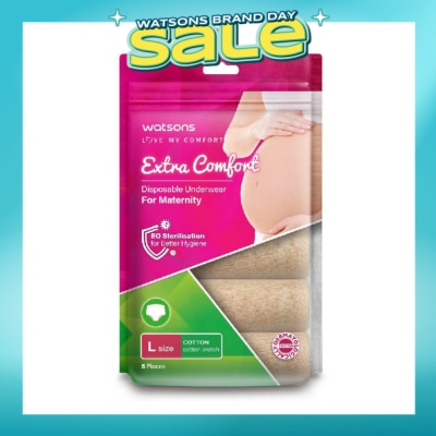 WATSONS - Extra Comfort Disposable Maternity Underwear for Ladies Size L (Cotton, Dermatologically Tested) 5s
