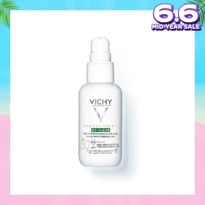 VICHY Capital Soleil UV Clear Sunscreen SPF50+ (For Oily And Acne Prone Skin) 40ml (Expiry: Feb`2026)